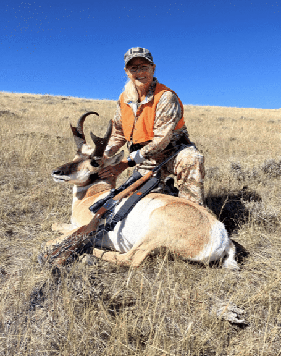 Deb Essman with Pronghorn